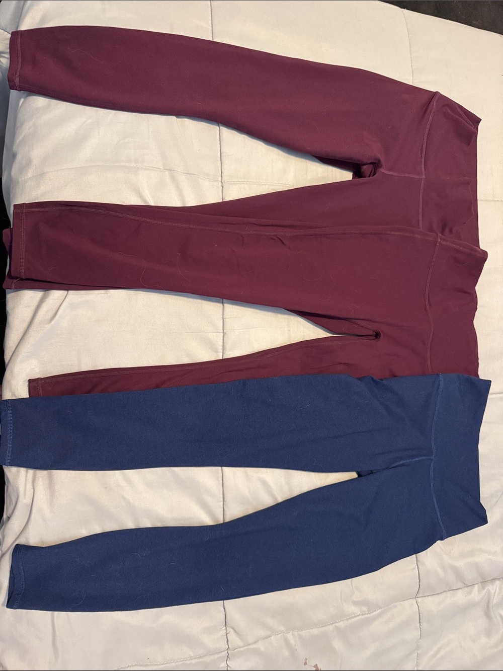 Fabletics Burgundy (2) and Navy (1)Leggings Lot